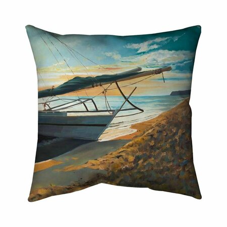 BEGIN HOME DECOR 26 x 26 in. Peaceful Seaside-Double Sided Print Indoor Pillow 5541-2626-CO158